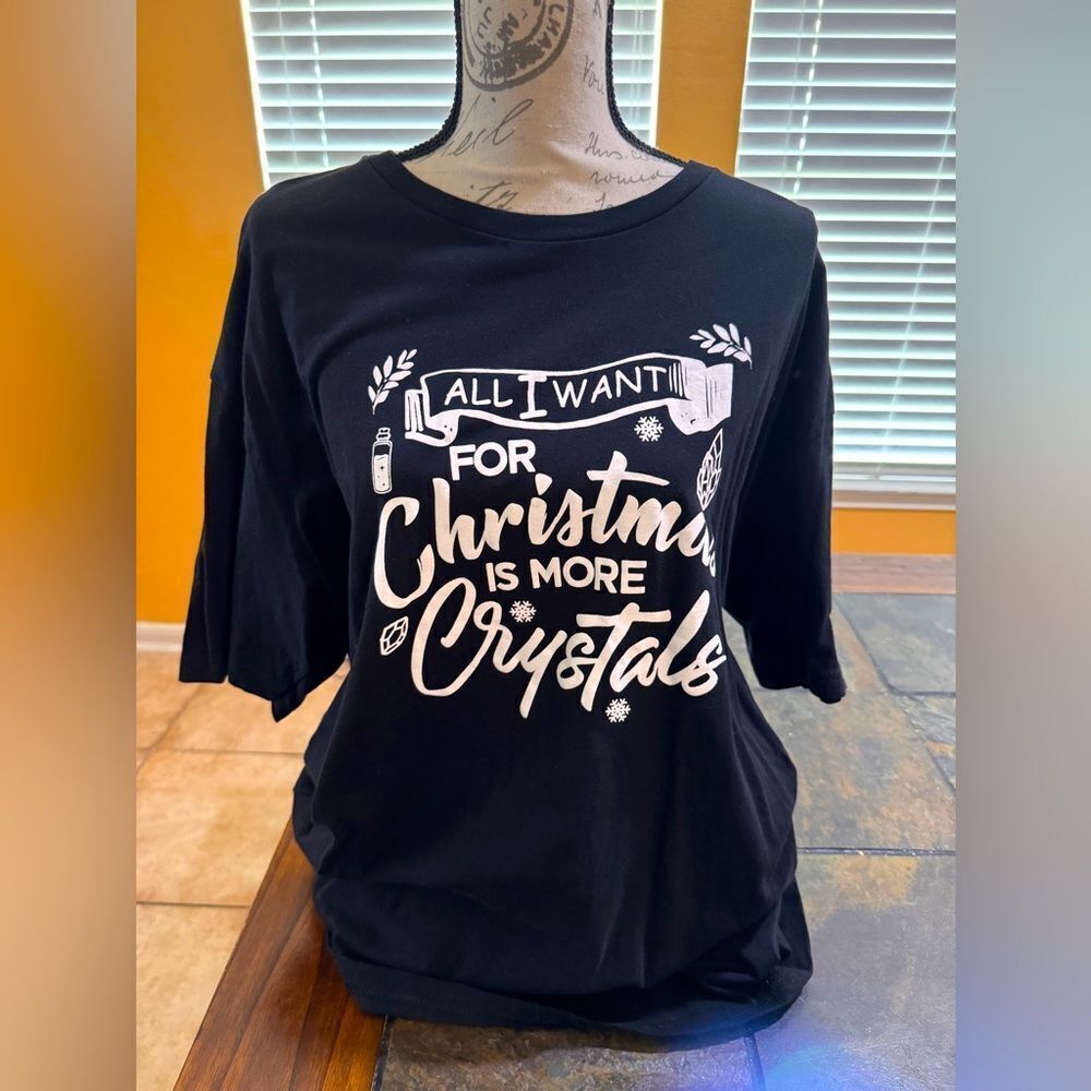 Silver lining crystals shirt